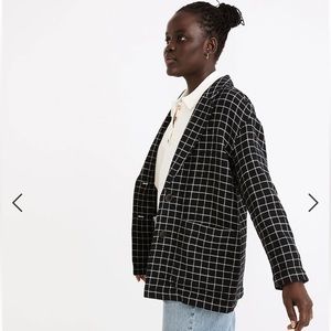 Madewell waffleback blazer window pane